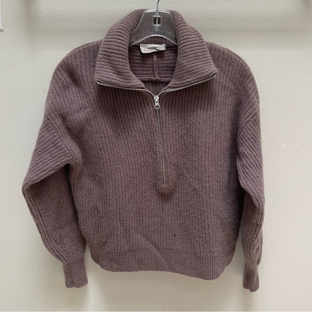 Everlane The Felted Merino Half-Zip Sweater